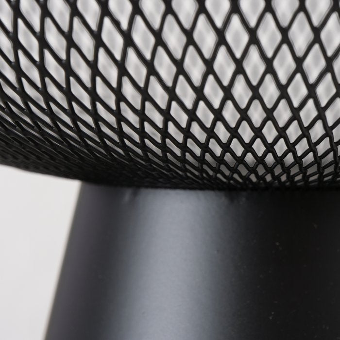 CASA DI ELTURO Fruitmand Opbergmand Mesh op voet Zwart - Ø25cm x H20cm