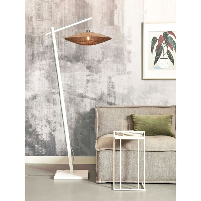GOOD&MOJO Vloerlamp Iguazu - Bamboe Wit|Jute - 78x55x176cm