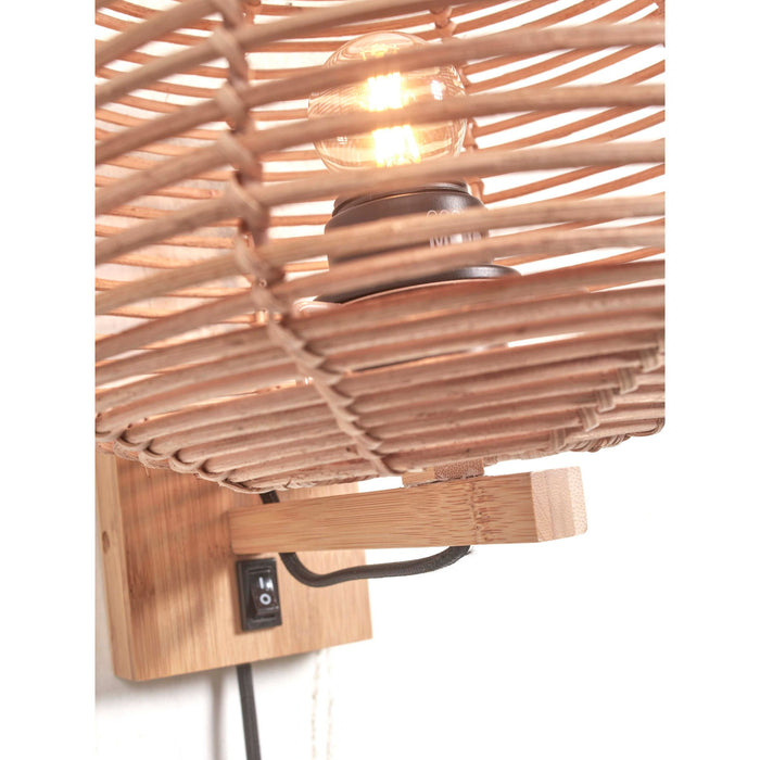 GOOD&MOJO Wandlamp Tanami - Rotan - Ø25cm