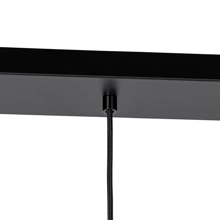 QAZQA Design hanglamp zwart met goud en smoke glas 3-lichts - Kyan