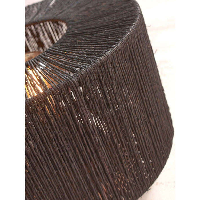 GOOD&MOJO Tafellamp Iguazu - Jute|Bamboe Zwart - Ø30x41cm