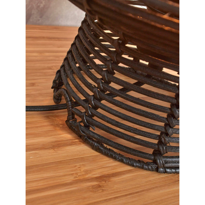 GOOD&MOJO Tafellamp Tanami - Rotan Zwart - Ø27cm