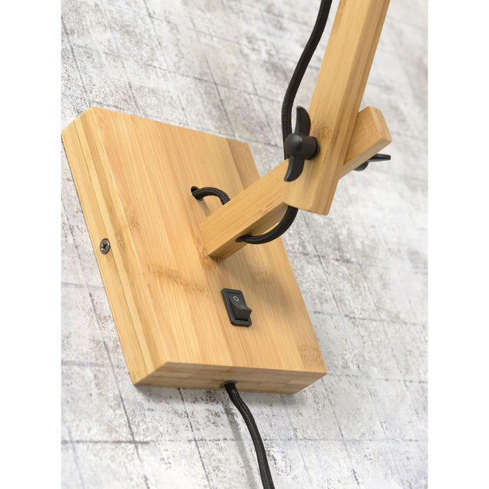 GOOD&MOJO Wandlamp Andes - Bamboe|Wit - 50x32x45cm