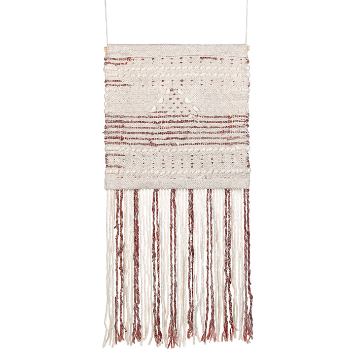 Beliani - SAIF - Wanddecoratie - Donkerrood - Wol