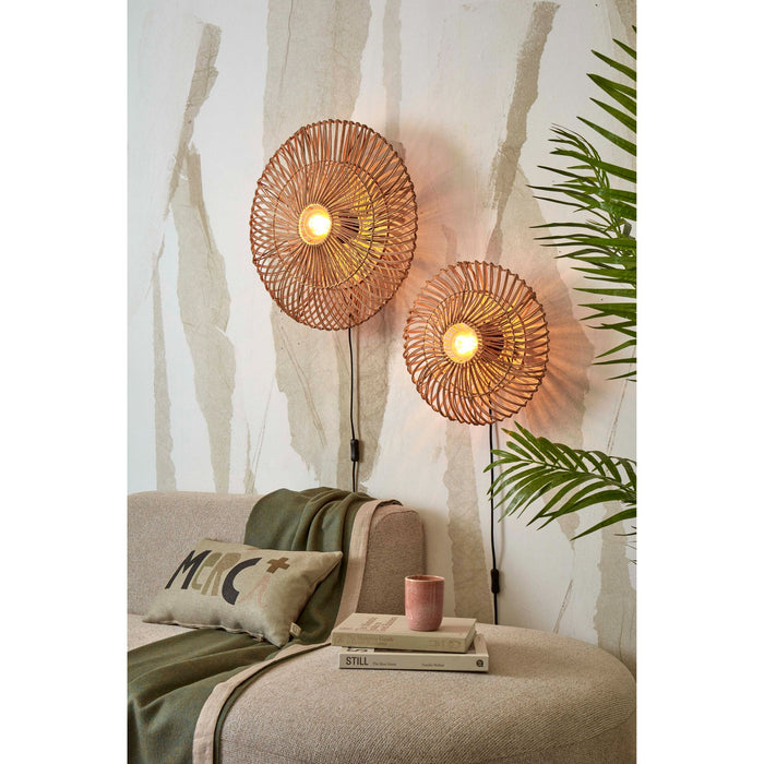 GOOD&MOJO Wandlamp Zanzibar - Rotan - Ø40cm