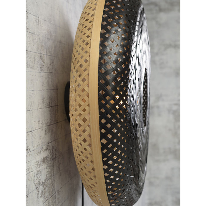 GOOD&MOJO Wandlamp Palawan - Bamboe Zwart - Ø60cm