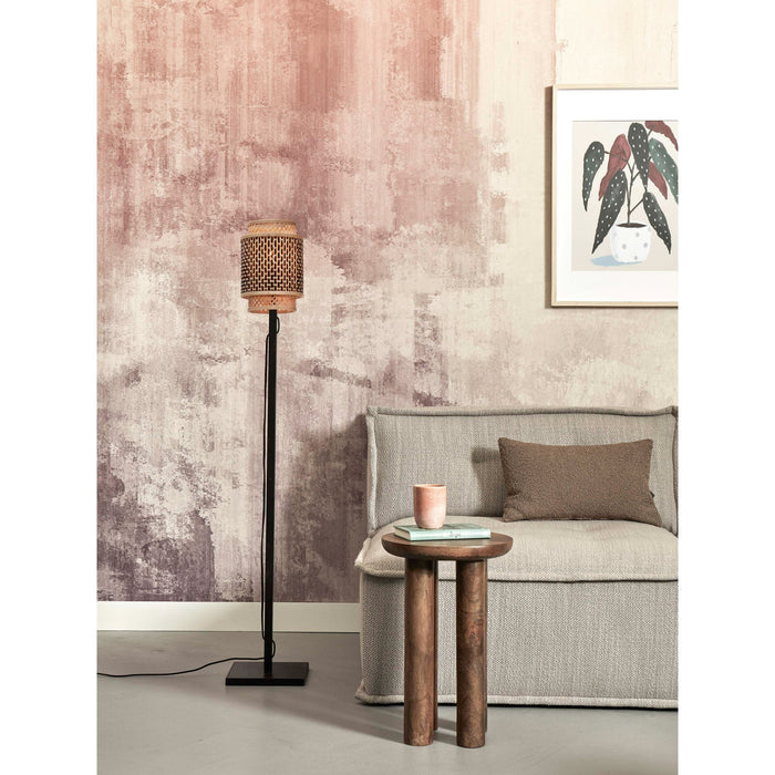 GOOD&MOJO Vloerlamp Bhutan - Zwart|Bamboe - 20x20x135cm