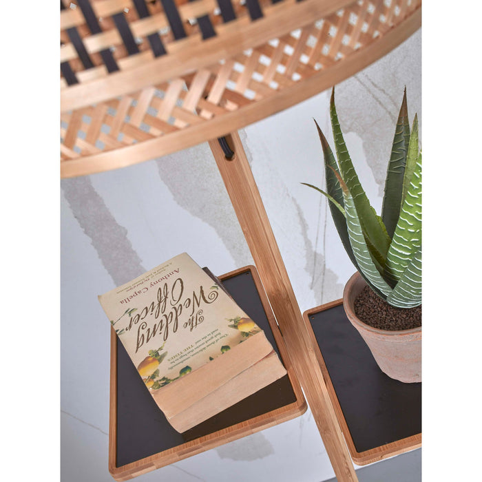 GOOD&MOJO Vloerlamp Bhutan - Bamboe|Zwart - Ø40x160cm