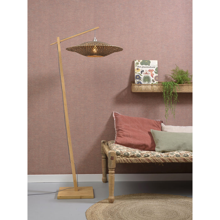 GOOD&MOJO Vloerlamp Bali - Bamboe|Zwart - 80x60x176cm
