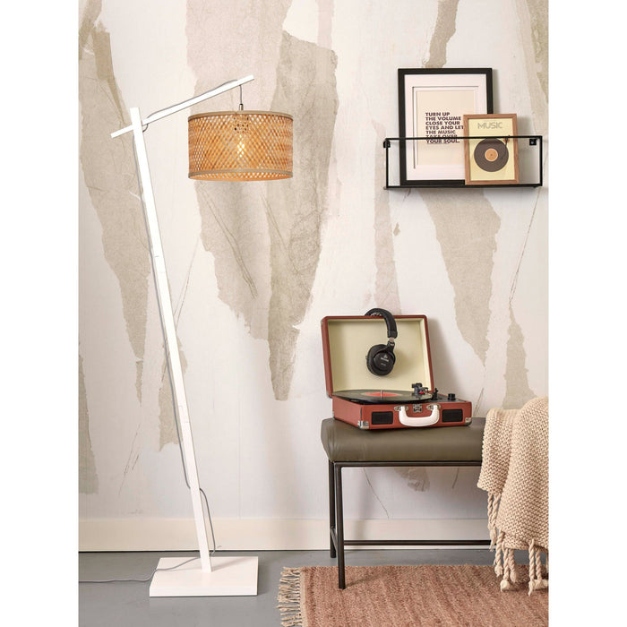GOOD&MOJO Vloerlamp Java - Bamboe Wit|Naturel - 58x32x150cm