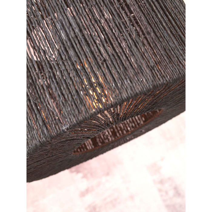 GOOD&MOJO Plafonniere Iguazu - Jute Zwart - Ø30cm