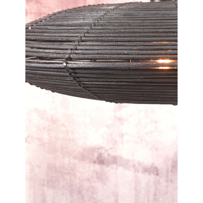 GOOD&MOJO Plafonniere Tanami - Rotan Zwart - Ø40cm