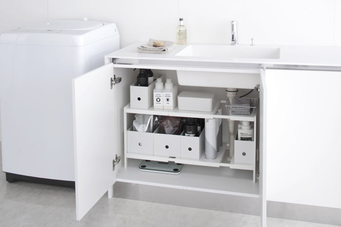 Yamazaki Keukenkast Organizer Uitschuifbaar - 2 niveaus - Tower - Wit