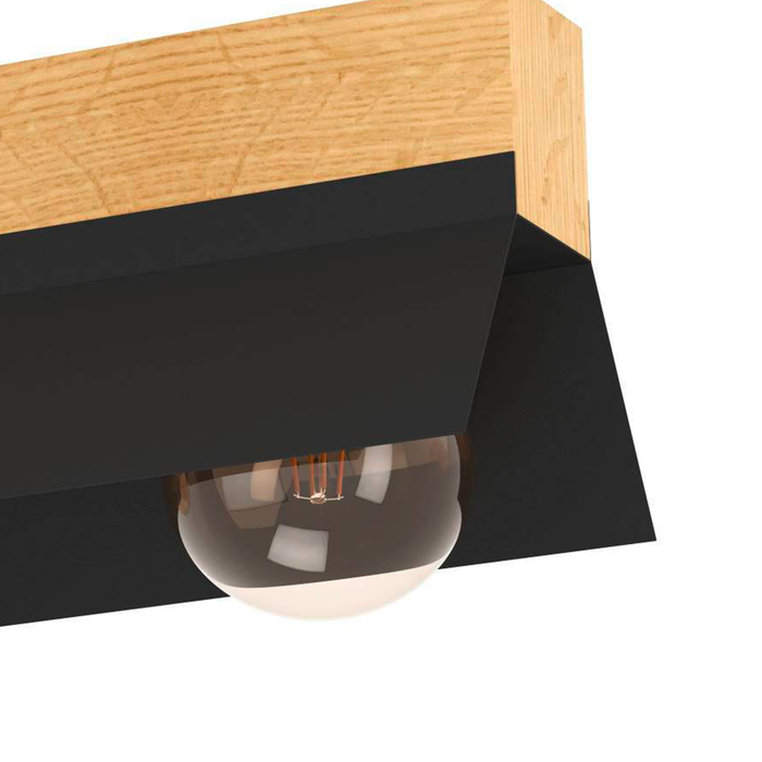 EGLO Tarrafo Plafondlamp - E27 - 64 cm - Zwart|Bruin