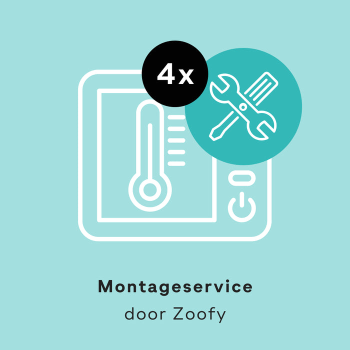 4x Montage slimme thermostaat - Door Zoofy in samenwerking met fonQ