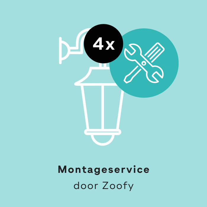 4x Montage buitenverlichting - Door Zoofy in samenwerking met fonQ