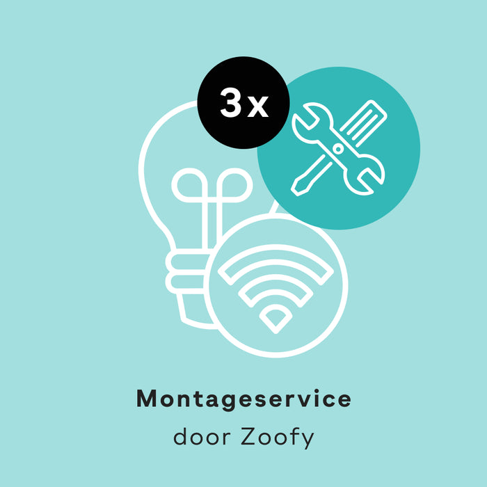 3x Installatie smart lamp - Door Zoofy in samenwerking met fonQ