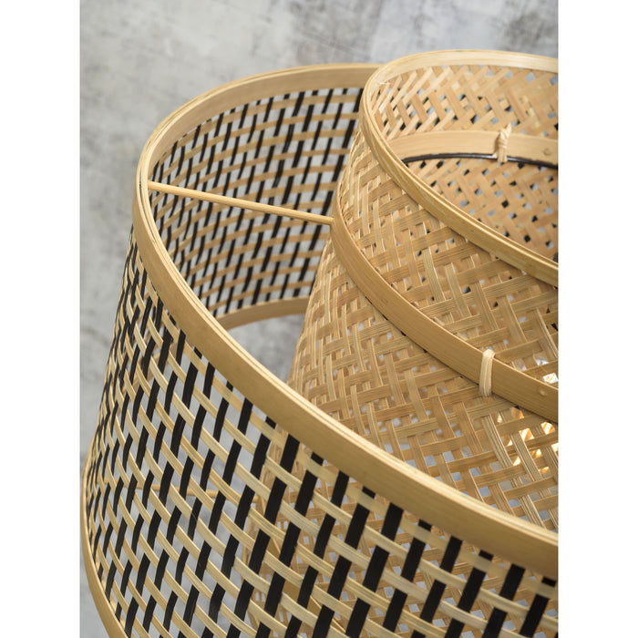 GOOD&MOJO Wandlamp Bhutan - Bamboe|Zwart - 95x50x55cm