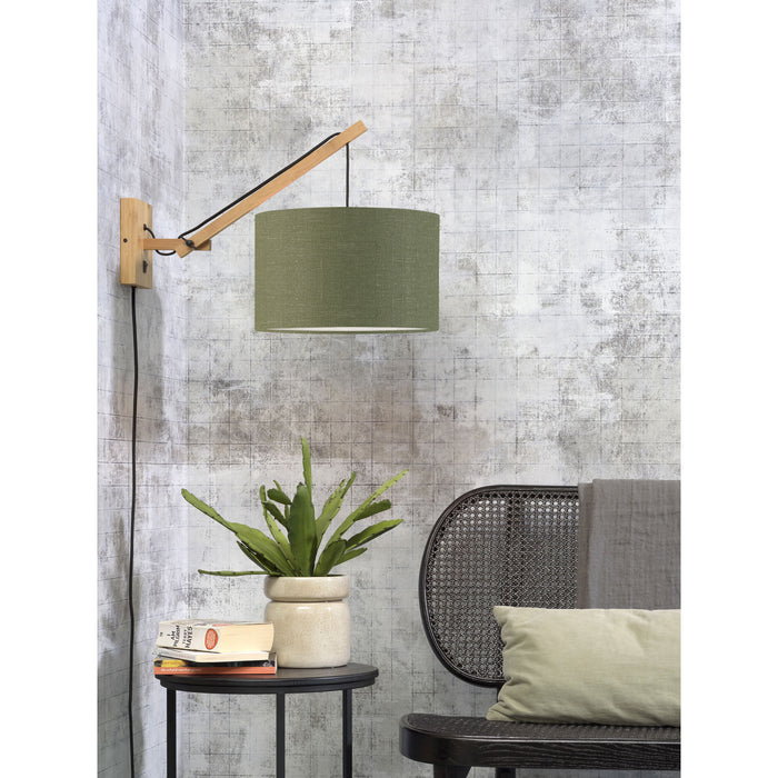 GOOD&MOJO Wandlamp Andes - Bamboe|Groen - 50x32x45cm