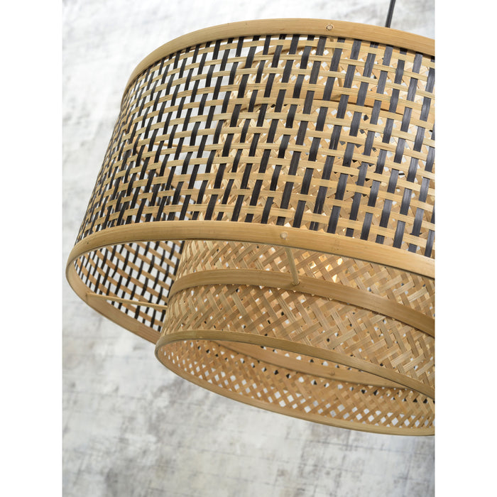 GOOD&MOJO Wandlamp Bhutan - Bamboe|Zwart - 95x50x55cm