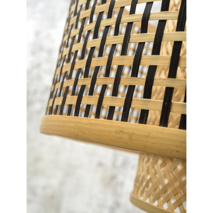 GOOD&MOJO Wandlamp Bhutan - Bamboe|Zwart - 95x50x55cm