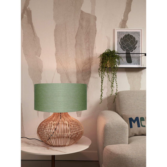 GOOD&MOJO Tafellamp Kalahari - Groen|Rotan - Ø47cm