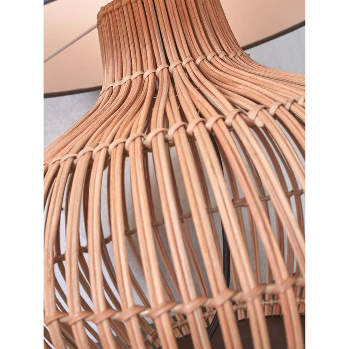 GOOD&MOJO Tafellamp Kalahari - Wit|Rotan - Ø47cm