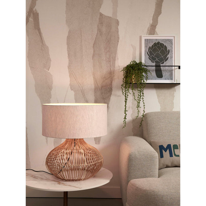 GOOD&MOJO Tafellamp Kalahari - Naturel|Rotan - Ø47cm