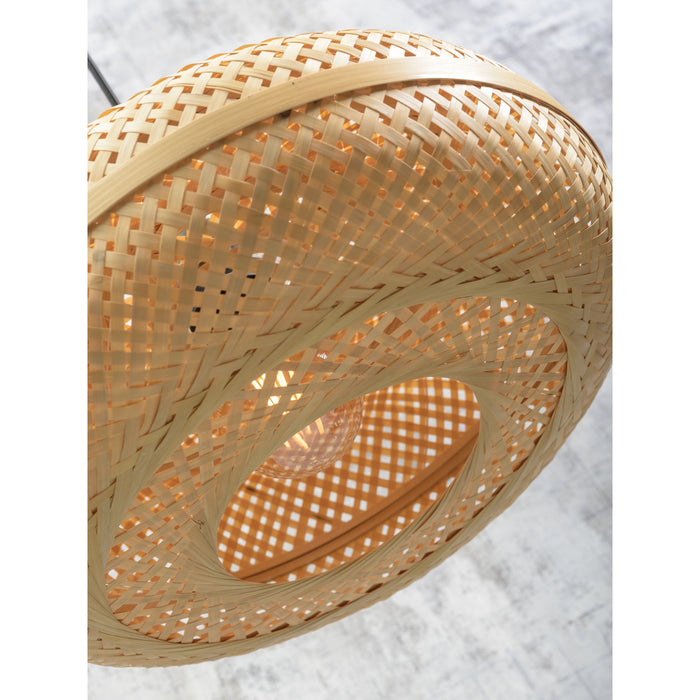 GOOD&MOJO Vloerlamp Palawan - Bamboe Zwart|Naturel - 68x40x176cm