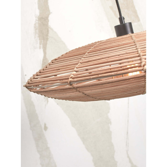 GOOD&MOJO Vloerlamp Tanami - Bamboe Wit|Rotan - 78x55x176cm