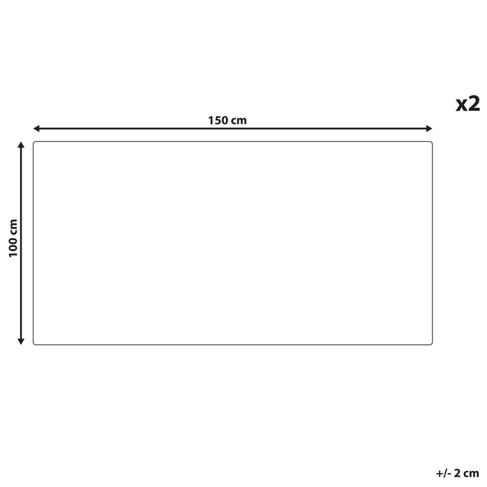 Beliani - MITIARO - Handdoek set van 2 - Wit - Katoen
