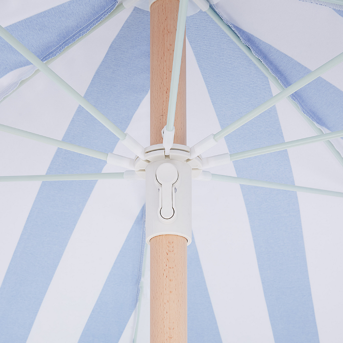 Beliani - MONDELLO - Parasol - Blauw|Wit - Polyester