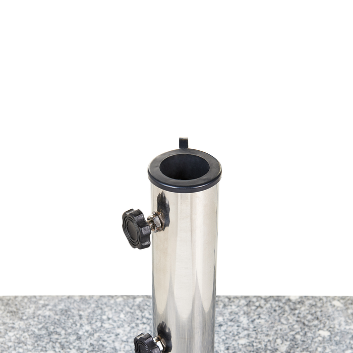 Beliani - CEGGIA - Parasolvoet - vierkant - Grijs - Graniet