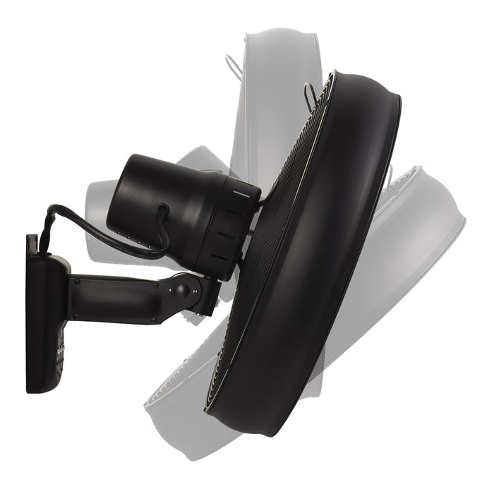 Lucci Air Wandventilator Breeze Zwart Ø 46cm incl. Afstandsbediening