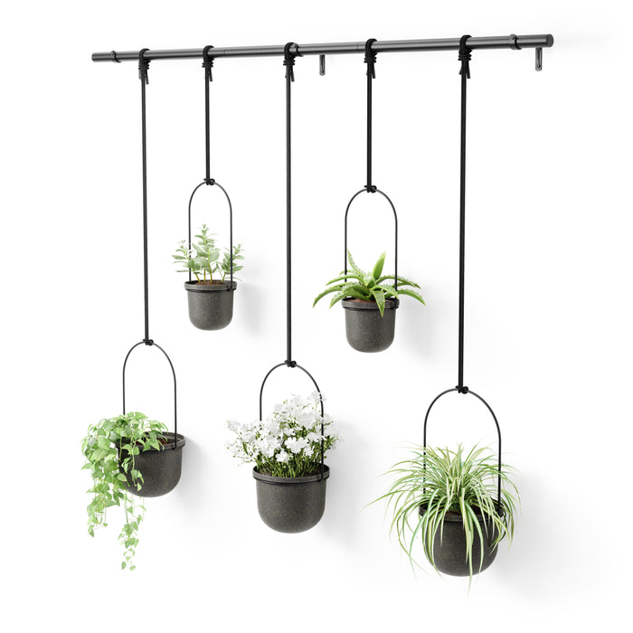 Umbra Triflora Hangende Bloempotten - Set van 5 - Zwart