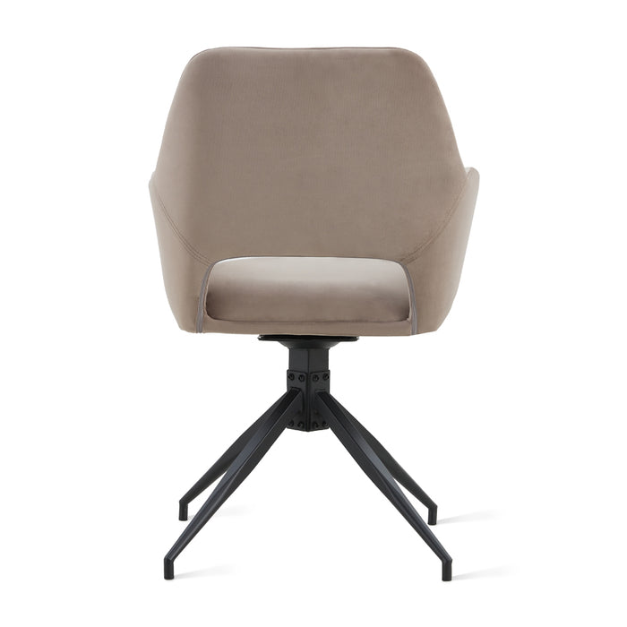 by fonQ Twist Eetkamerstoel - Velvet - Taupe