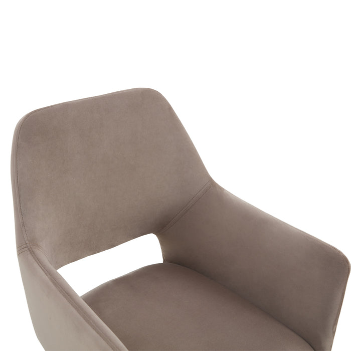by fonQ Twist Eetkamerstoel - Velvet - Taupe