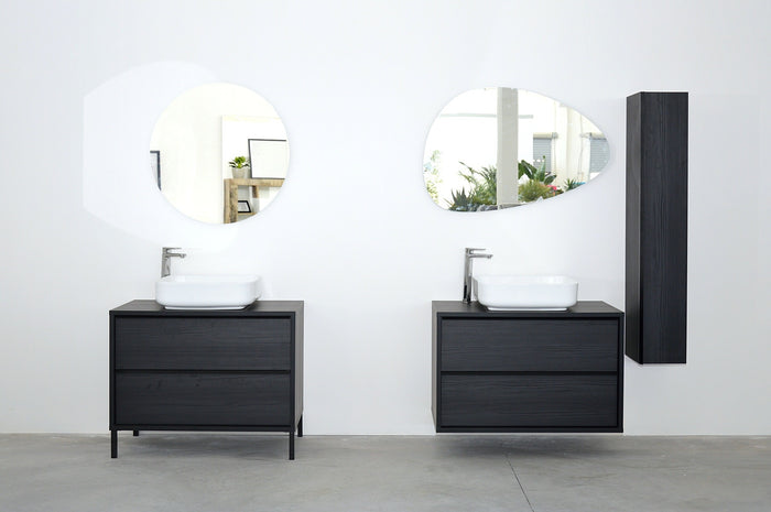 Benvenuto Design Steel 79 cm Staand Wastafel en Onderkast