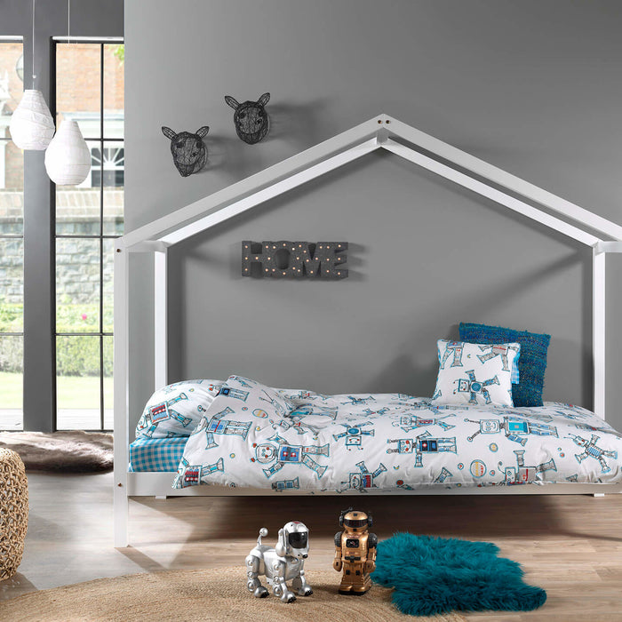 Vipack Dallas Huisbed met Slaaplade 90x200 cm Wit