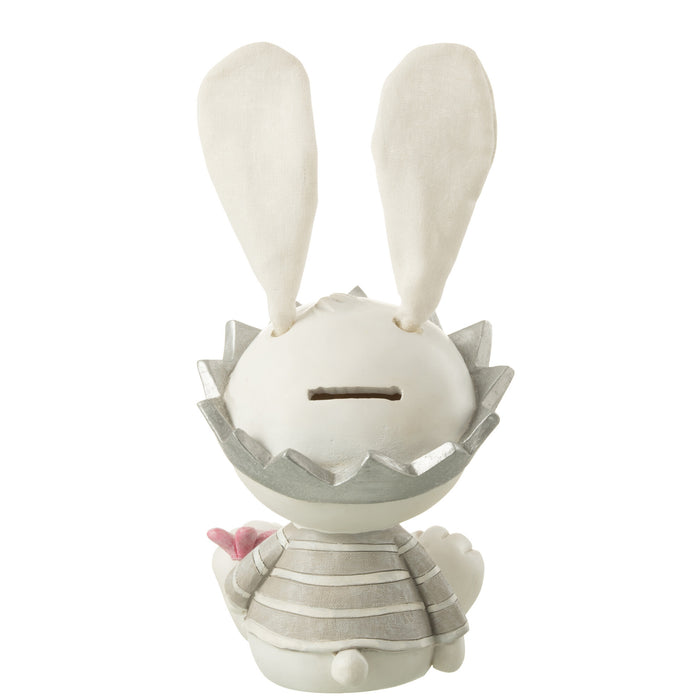 J-Line spaarpot Konijn Zittend - polyresin - mix