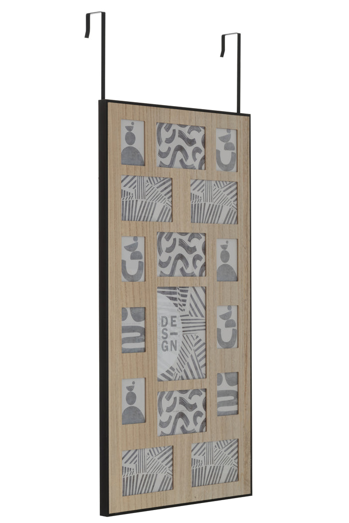 J-Line wanddecoratie Fotolijst - hout - naturel|zwart