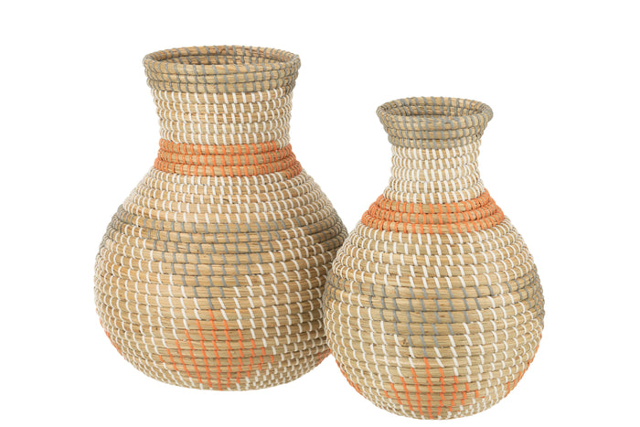 J-Line Vaas Driehoeken Zeegras Mix Large