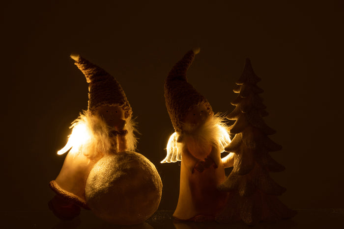 J-Line kerstfiguur Engel 3 Delig Horen|Zien|Zwijgen - polyresin - grijs