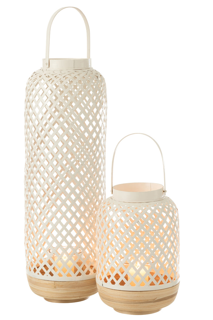 J-Line Lantaarn Evi Bamoe Wit Large