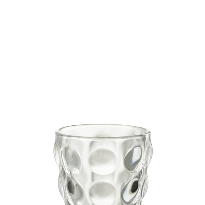 J-Line glas Bubble - glas  - transparant - 6 stuks