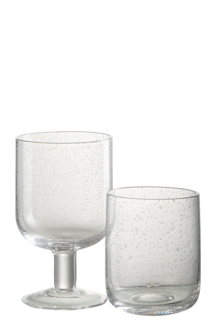 J-Line wijnglas Tommy wijnglas - glas - 6 stuks