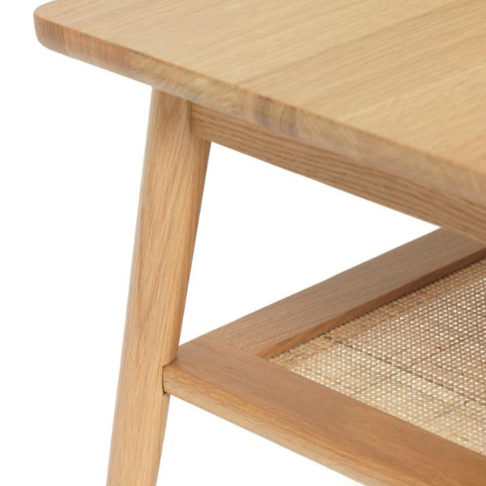 Olivine Boas Houten Salontafel met Rotan - Naturel Eiken