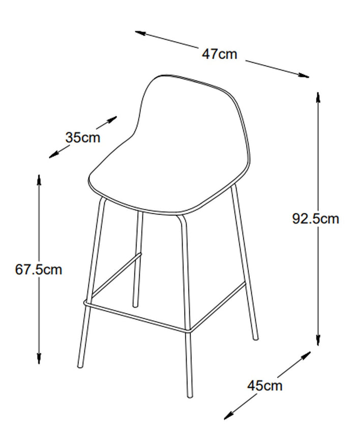 Lisomme Suus kunststof barkruk groen