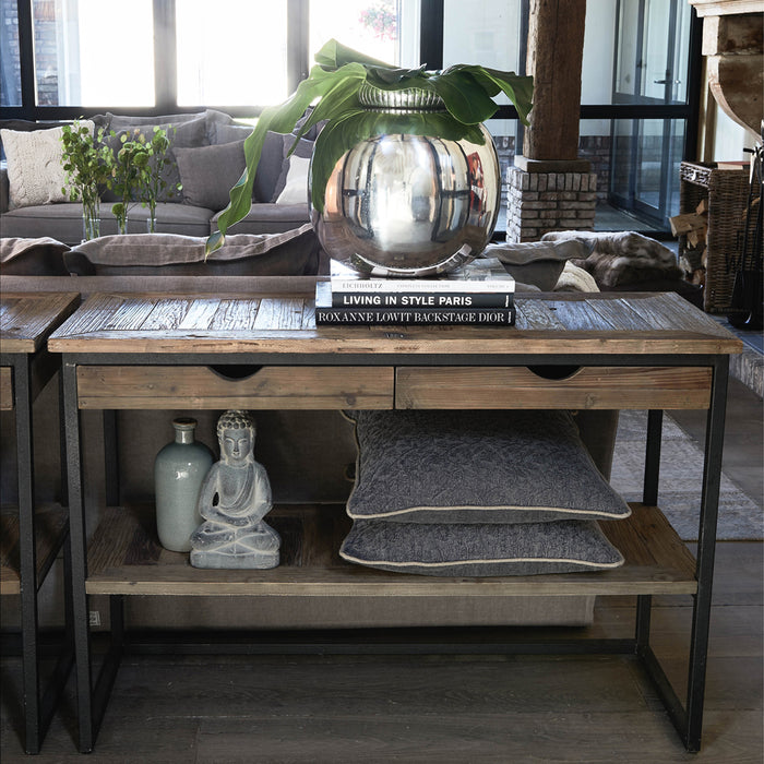 Riviera Maison Shelter Island Side Table with draw 120x80x45