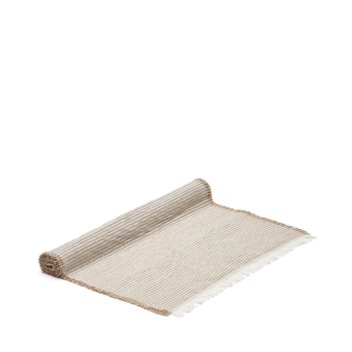 Kave Home - Vilanant tafelloper met franjes beige 46 x 140 cm